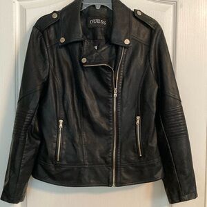 NWOT Guess Black Moto Jacket Large